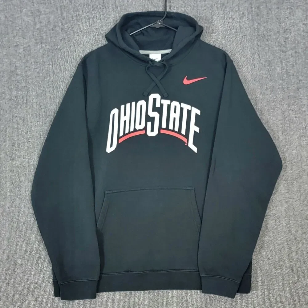 Ohio State Buckeyes Hoodie Mens XL Black Long Sleeve Nike Hooded Sweatshirt